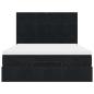Preview: Ottoman-Bett mit Matratzen & LEDs Schwarz 140x200 cm Samt