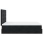 Preview: Ottoman-Bett mit Matratzen & LEDs Schwarz 140x200 cm Samt