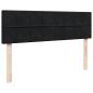 Preview: Ottoman-Bett mit Matratze & LEDs Schwarz 140x200 cm Samt