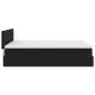 Preview: Ottoman-Bett mit Matratze & LEDs Schwarz 140x200 cm Samt