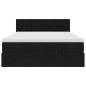 Preview: Ottoman-Bett mit Matratze & LEDs Schwarz 140x200 cm Samt