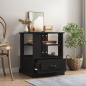 Preview: Beistelltisch Schwarz 50x50x60 cm Holzwerkstoff
