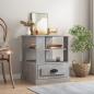 Preview: ARDEBO.de - Beistelltisch Betongrau 50x50x60 cm Holzwerkstoff