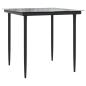 Preview: 5-tlg. Garten-Essgruppe mit Kissen Schwarz Poly Rattan