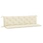 Preview: Gartenbank-Auflagen 2 Stk. Cremeweiß 180x50x7 cm Oxford-Gewebe