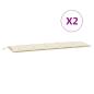 Preview: Gartenbank-Auflagen 2 Stk. Cremeweiß 180x50x7 cm Oxford-Gewebe