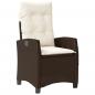 Preview: 5-tlg. Garten-Essgruppe mit Kissen Braun Poly Rattan