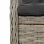 Preview: 5-tlg. Garten-Essgruppe mit Kissen Hellgrau Poly Rattan