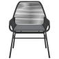 Preview: 5-tlg. Garten-Essgruppe mit Kissen Schwarz Poly Rattan Glas