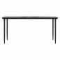Preview: 5-tlg. Garten-Essgruppe mit Kissen Schwarz Poly Rattan Glas