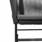 Preview: 5-tlg. Garten-Essgruppe mit Kissen Schwarz Poly Rattan Glas