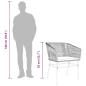 Preview: 5-tlg. Garten-Essgruppe mit Kissen Schwarz Poly Rattan Glas