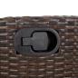 Preview: 3-tlg. Garten-Essgruppe mit Kissen Braun Poly Rattan