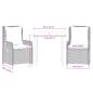 Preview: 3-tlg. Garten-Essgruppe mit Kissen Grau Poly Rattan