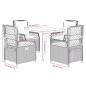 Preview: 5-tlg. Garten-Essgruppe mit Kissen Schwarz Poly Rattan