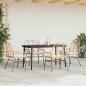 Preview: 5-tlg. Garten-Essgruppe mit Kissen Braun Poly Rattan Glas