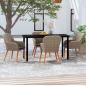 Preview: ARDEBO.de - 5-tlg. Garten-Essgruppe mit Kissen Braun