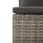 Preview: Gartensofa 2-Sitzer mit Kissen Grau Poly Rattan