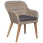 Preview: 7-tlg. Garten-Essgruppe mit Auflagen Poly Rattan