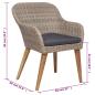 Preview: 9-tlg. Garten-Essgruppe Poly Rattan Braun