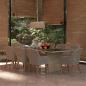Preview: ARDEBO.de - 9-tlg. Garten-Essgruppe Poly Rattan Braun