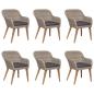 Preview: 7-tlg. Garten-Essgruppe Poly Rattan Braun