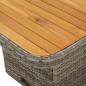 Preview: 4-tlg. Garten-Essgruppe mit Kissen Grau Poly Rattan