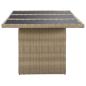 Preview: 7-tlg. Garten-Essgruppe Poly Rattan Braun