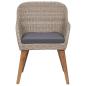Preview: 7-tlg. Garten-Essgruppe Poly Rattan Braun