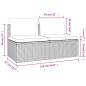Preview: Gartensofa 2-Sitzer mit Kissen Grau Poly Rattan