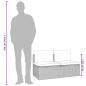 Preview: Gartensofa 2-Sitzer mit Kissen Grau Poly Rattan