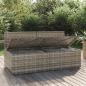 Preview: Gartensofa 2-Sitzer mit Kissen Grau Poly Rattan