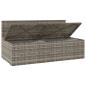 Preview: Gartensofa 2-Sitzer mit Kissen Grau Poly Rattan