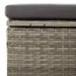 Preview: Gartensofa 2-Sitzer mit Kissen Grau Poly Rattan