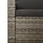 Preview: 4-tlg. Garten-Lounge-Set mit Kissen Grau Poly Rattan