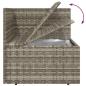 Preview: 5-tlg. Garten-Lounge-Set mit Kissen Grau Poly Rattan