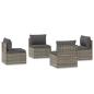 Preview: Garten-Mittelsofas 4 Stk. Grau 57x57x56 cm Poly Rattan