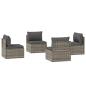 Preview: Garten-Mittelsofas 4 Stk. Grau 57x57x56 cm Poly Rattan