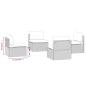 Preview: Garten-Mittelsofas 4 Stk. Grau 57x57x56 cm Poly Rattan
