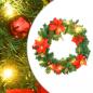 Preview: ARDEBO.de - Weihnachtskranz mit LED-Leuchten Grün 60 cm PVC