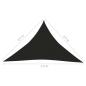 Preview: Sonnensegel 160 g/m² Schwarz 2,5x2,5x3,5 m HDPE