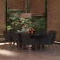 Preview: ARDEBO.de - 9-tlg. Garten-Essgruppe Poly Rattan Schwarz