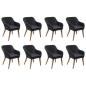 Preview: 9-tlg. Garten-Essgruppe Poly Rattan Schwarz