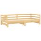 Preview: Tagesbett Ausziehbar Massivholz Kiefer 2x(90x200) cm