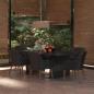 Preview: ARDEBO.de - 7-tlg. Garten-Essgruppe Poly Rattan Schwarz