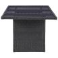Preview: 7-tlg. Garten-Essgruppe Poly Rattan Schwarz