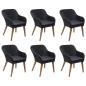 Preview: 7-tlg. Garten-Essgruppe Poly Rattan Schwarz