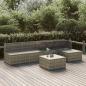 Preview: 6-tlg. Garten-Lounge-Set mit Kissen Grau Poly Rattan