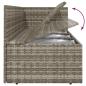 Preview: 6-tlg. Garten-Lounge-Set mit Kissen Grau Poly Rattan