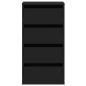 Preview: Kommode Schwarz 40x41x76 cm Holzwerkstoff